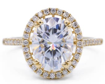 fire and brilliance oval moissanite
