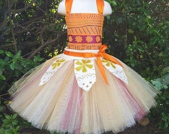Handcrafted Moana Inspired Tutu Dress, Moana Dress, Moana Outfit, Moana Costume, Moana Tutu, Moana Birthday