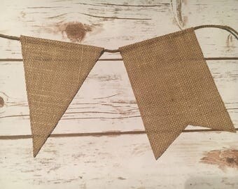 Medium Blank Burlap bunting / DIY burlap bunting / blank burlap banner / DIY Wedding decor / burlap bunting kit / rustic wedding decor / bur