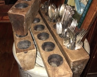 Vintage, Sugar Mold, Candle Holder, Flower Holder, Silver Ware Holder, Etc..., ? long 4 1/2 tall, listing is for one only