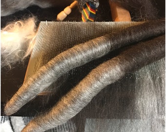 Earthbreaker Grog Rolags | Critical Role Inspired | Goliath Barbarian | Grey Gotland, Black Welsh Mountain, Yak Down, Mink, Mohair, Merino