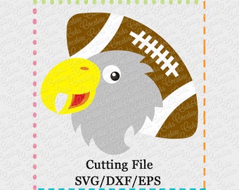 EXCLUSIVE SVG eps DXF Cutting File Eagle Football svg, mascot svg, eagles football svg, football svg, eagle cut file, eagles cutting file