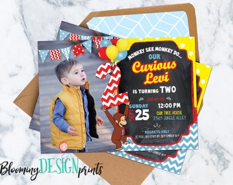 Curious George Invitation - Birthday Party