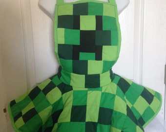 Minecraft Creeper Face Ruffle Skirt Apron