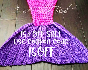 Mermaid Tail Blanket Adult Mermaid Tail Blanket Child Mermaid Tail Crochet Mermaid Tail Snuggle Blanket Girl Birthday Gift Afghan Cozy