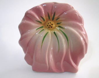 Vintage Flower Wall Pocket Vase, S. & A. Sternklar Wall Pocket Vase, Pink Flower Vase, McCoy Wall Pocket Vase, S A Sternklar Wall Planter