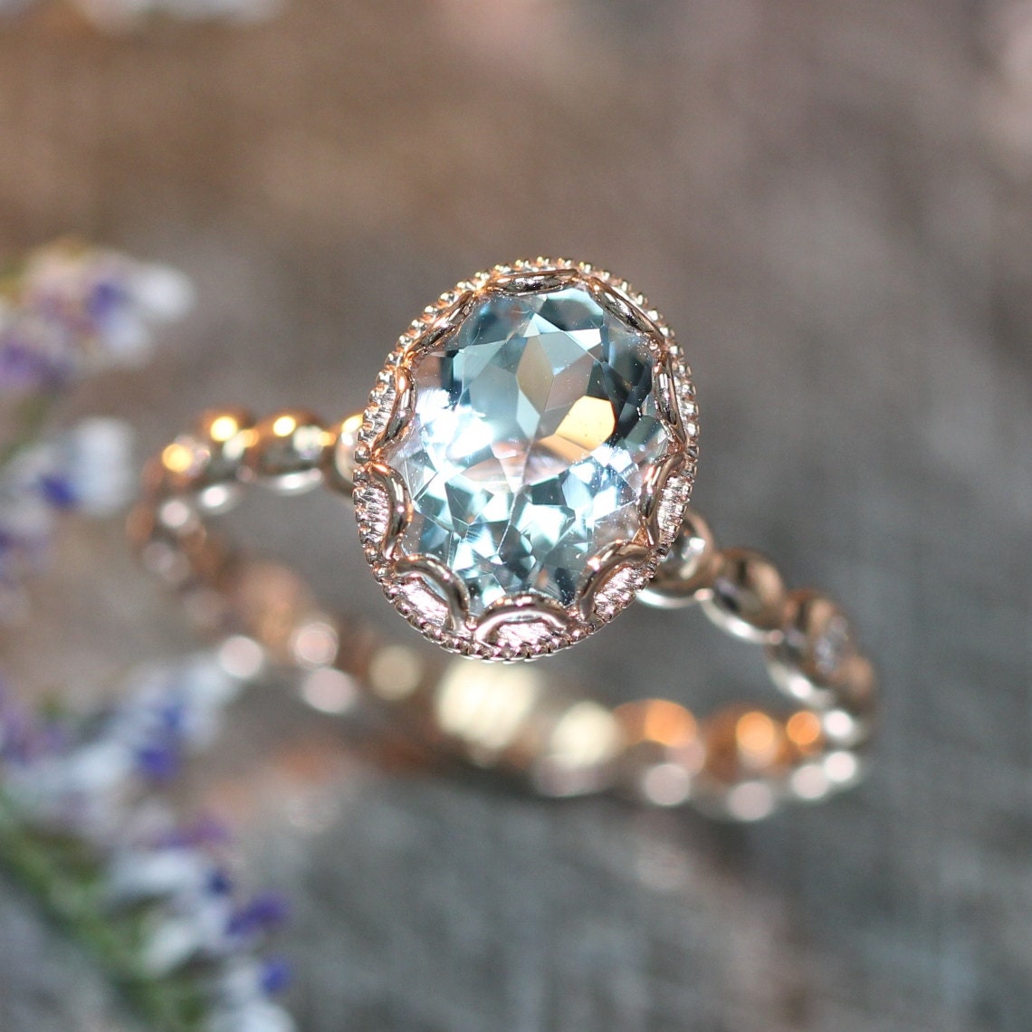 aquamarine engagement rings