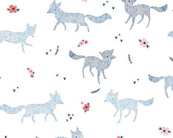 Pine Grove - Dotted Foxes White - Dear Stella (Stella-699)
