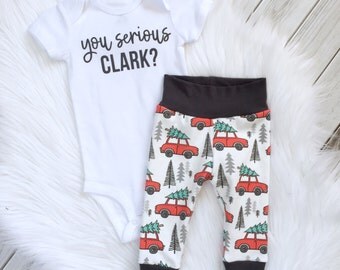 Christmas vacation baby, Griswold baby set, Christmas vacation baby outfit, you serious clark, hipster christmas