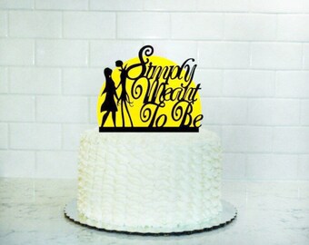 Jack and Sally Simply Meant to Be Cake Topper - Nightmare Before Christmas - Moon