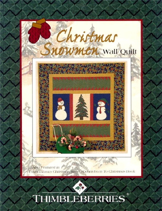 SALE Thimbleberries Christmas Snowmen Wall Quilt Throw Holiday