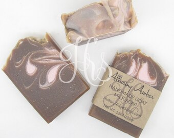 Alluring Amber Goat Milk Homemade Soap, Handmade Soap, Cold Process Soap, Natural Soap, Goat Milk Soap