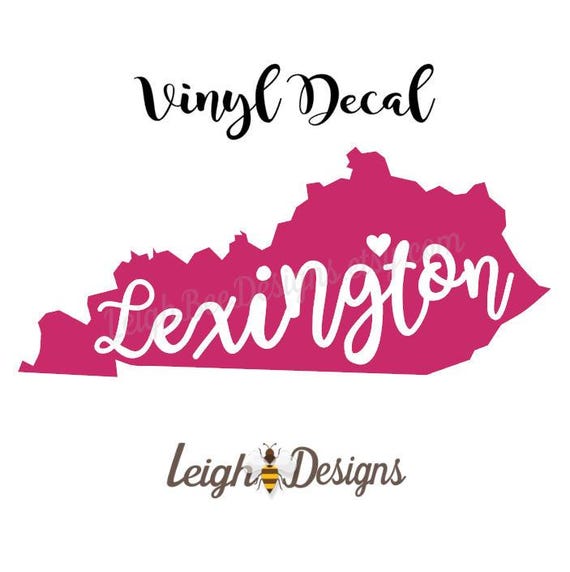 Lexington Kentucky State Vinyl Decal Car Decal Vinyl Decal