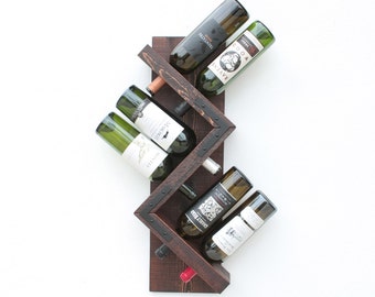 Wall Wine Rack, Rustic Wall Mounted Wine Rack Unique