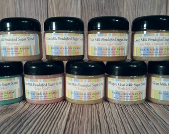 Emulsified Sugar Scrub Gift Set, Whipped Sugar Scrub Sampler, Bath Gift Set, Sugar Scrub Favors, Spa Party Favors, Choose 5, 7, or 9 Scrubs!
