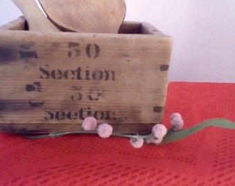 Vintage Wooden Box and two Wood Butter Paddle Scoop