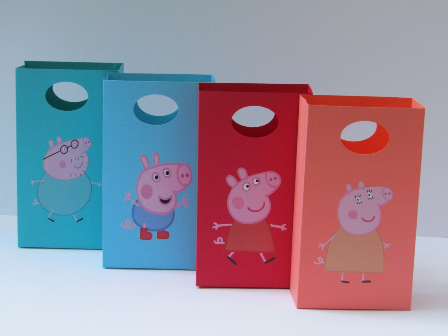 12 Peppa Pig Party Favor Bag Candy /Treat Bag Peppa Pig