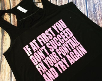 Fix your ponytail and try again!