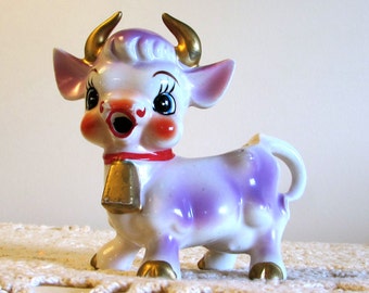 Purple Daisy Cow Creamer, Humorous Purple Cow Creamer, Kitchen Decor, Happy Cow Creamer, Tea and Coffee Creamer, Farm House Chic