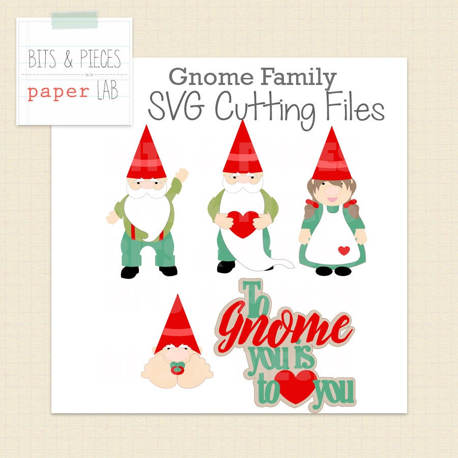 Download SVG Cutting Files: Gnome Family SVG Gnome SVG