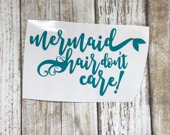Mermaid Hair / car decal / personalized decal / car sticker / mermaid decal / mermaid sticker / monogram decal /