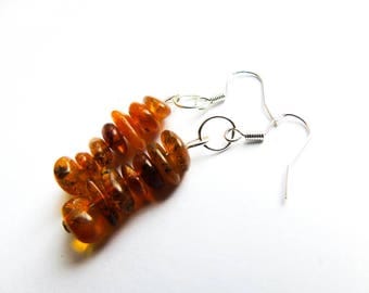 Amber earrings, handmade earrings, Baltic Amber, dangle earrings, cluster earrings, gemstone earrings, amber jewellery, gift for Friend