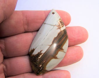 Multi Color Picasso Jasper pendant bead 55x28mm