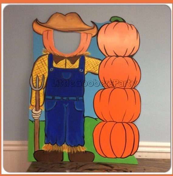 Pumpkin Photo Booth Prop foam board Personalized Scarecrow