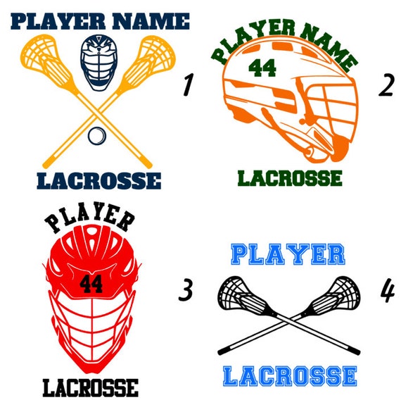 MultiColor Lacrosse Decal Personalized Team/Name/Number
