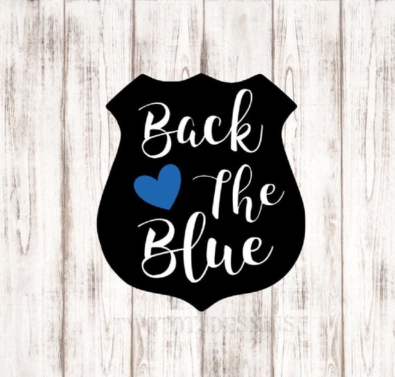 Back The Blue Police Decal Police wife YETI RTIC