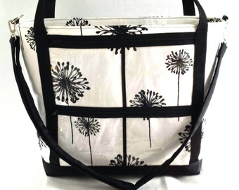 Consultant Display Tote bag. .direct sales reps clear window pocket catalogue bag..Advertise your business bag. .shoulder crossbody bag