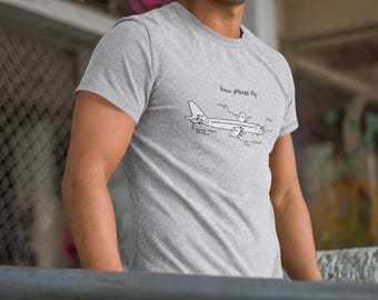 Aerospace Engineer Shirt - How Planes Fly , Aerospace Engineer, Pilot, Aeroplane, Pilot Shirt, Pilot Gift, Engineer shirt, Unisex T-Shirt