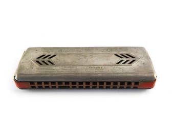 Harmonica vintage Chromonica Koncertine Harmonica old Harmonica period World War II Band Harmonica Koncertine Musical memorabilia
