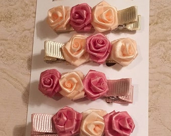 Rosette Hair Clip Bundle