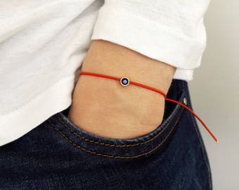 Red String Evil Eye Bracelet, Red Kabbalah Bracelet, Evil Eye Red Bracelet,, Mens Evil Eye Talisman Bracelet, Protection Bracelet / B441