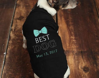 Dog Best Man Wedding Shirt - Custom Dog Wedding Clothes - Best Dog - Wedding Dog Tee - Marriage Shirt - Dog Tuxedo Shirt - Dog Proposal
