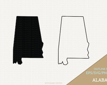 Alabama Vector, State Clipart, AL Clip Art, Alabama SVG, State PNG (Design 13756)