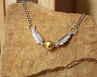 Free Shipping - Golden Snitch Harry Potter Necklace with Chain