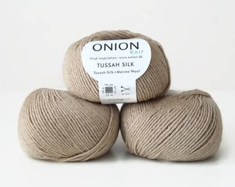 Merino wool and silk yarn Onion Knit Tussah Silk, knitting yarn, merino wool, wool yarn, silk yarn, silk merino, knitting thread