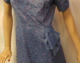 Vintage 1950's lace overlay dinner dress by SENSIBLY YOUNG FASHIONS size Medium