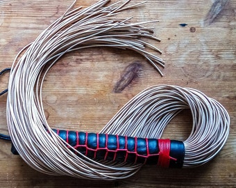 Shibari flogger, bondage bdsm. Best real leather, BDSM flogger for shibari, bondage, domination, fetish sex. 70 round tails, top quality