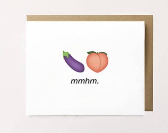 Sexy anniversary card, Naughty card for him, Naughty anniversary card, Dirty birthday card for him, Naughty emoji card, Sexy greeting card