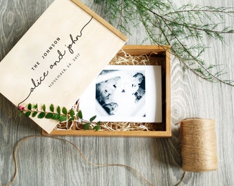 Personalized Wedding Photo Box Engraved Wedding Photo Memory Box Wedding gift for couple Anniversary gift Custom gift Wood Keepsake box