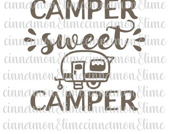 Camping Svg, Camper Sweet Camper Svg, Camping Clipart, Camper Svg, Camping Svg Design, Camping Svg Files