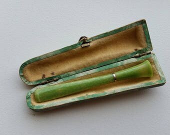 Green Celluloid Cigarette Holder in Case