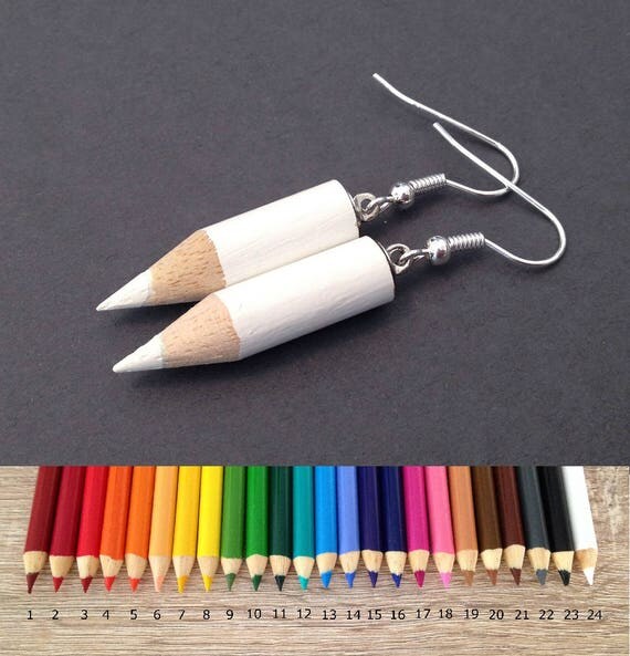 Colored Pencil Earrings Cute Jewelry Kawaii Earrings Art