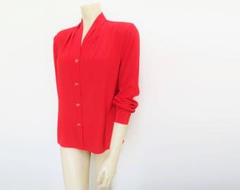 red cocktail blouse