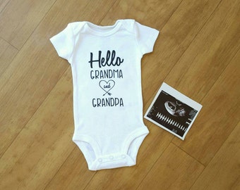 New Grandparents | Pregnancy Announcement Onesie® | Coming 2018 | Baby Announcement | Pregnancy Reveal | Baby on the Way | Grandma | Grandpa