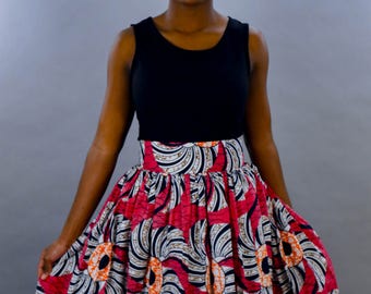 Tausi African Maxi Skirt Pink