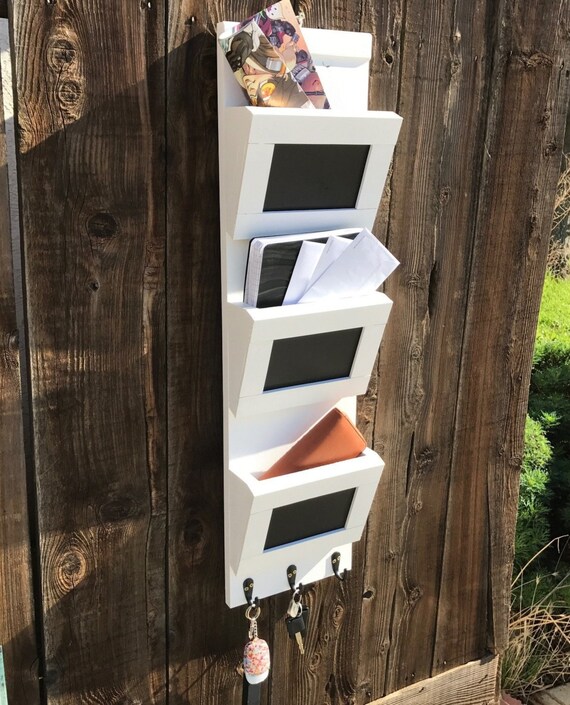 Rustic Three Slot Mail Organizer by on Etsy